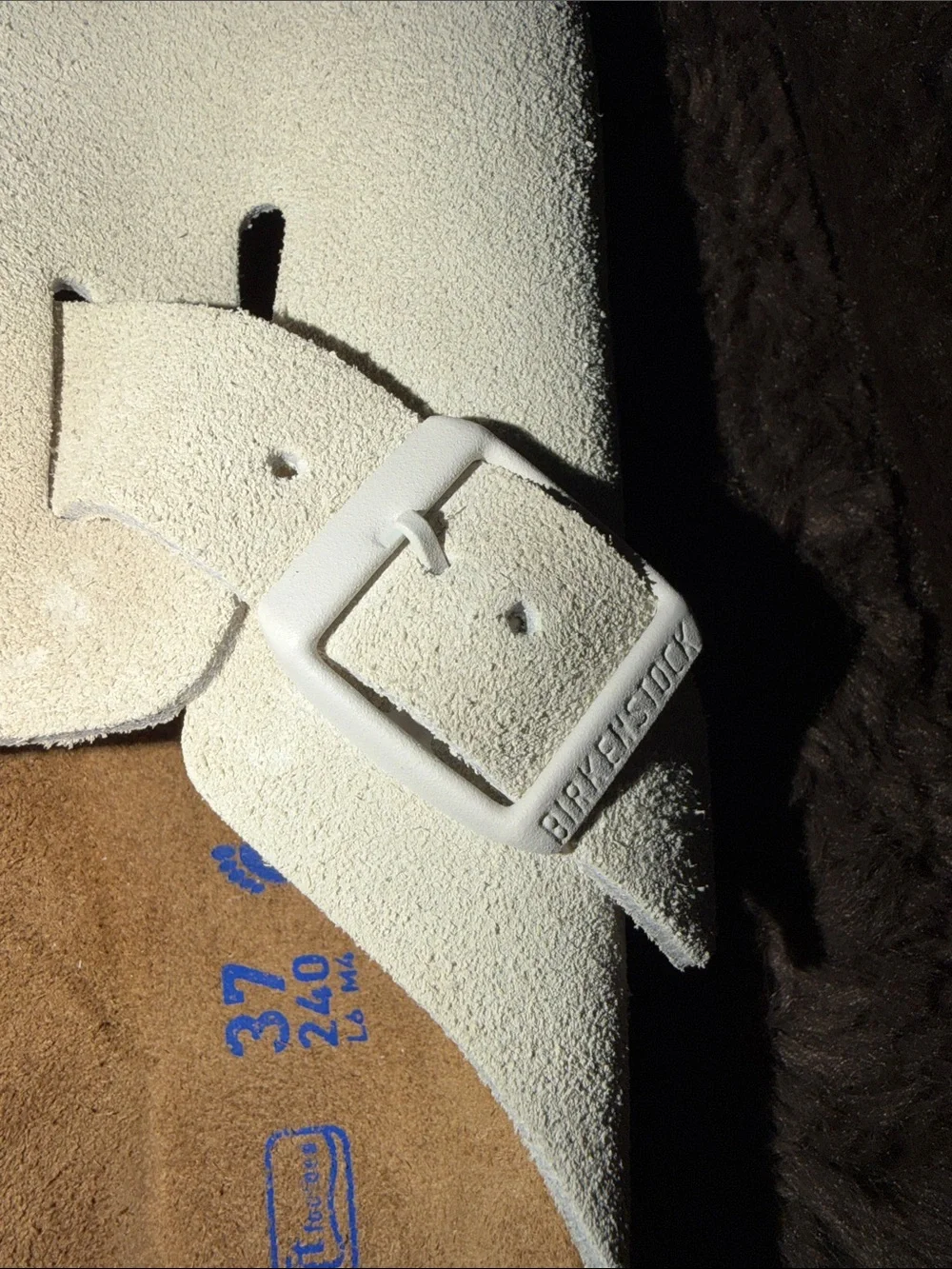 Birkenstock Boston Clog   Suede Clog in Off-White